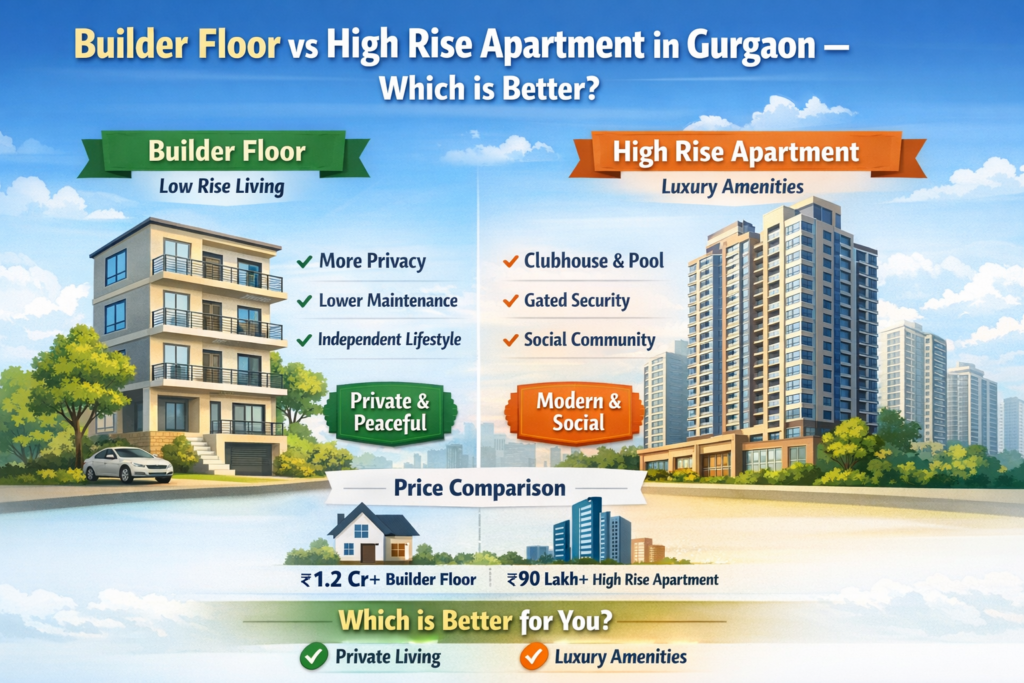 builder floor vs high rise appartment